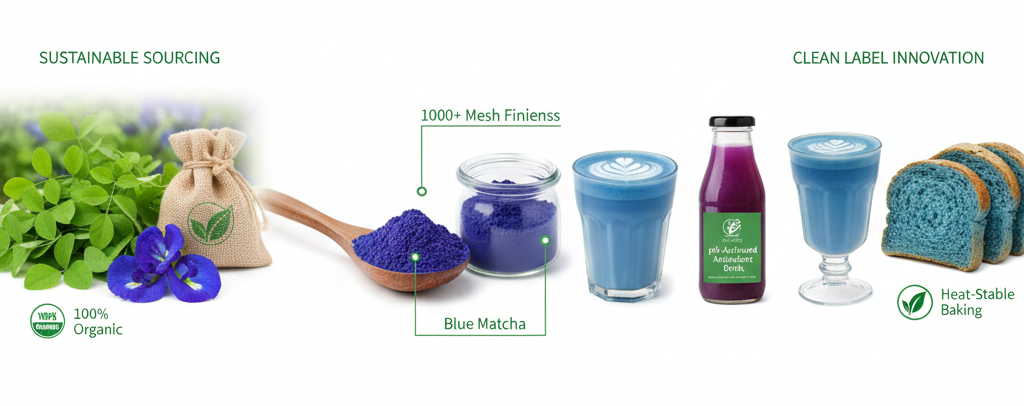 butterfly pea Powder apply